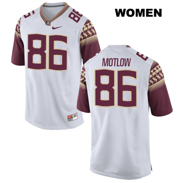 Women's NCAA Nike Florida State Seminoles #86 Justin Motlow College White Stitched Authentic Football Jersey WOW2769FC